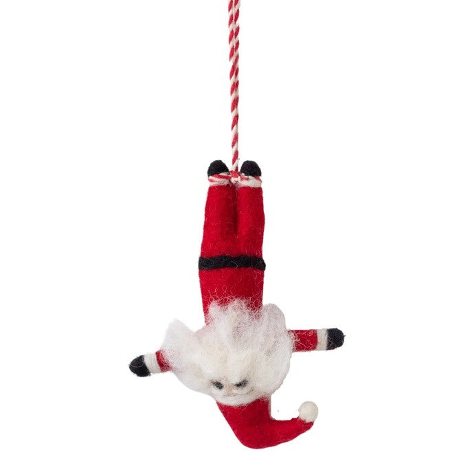 NZ Woolly, Santa on Bungy Rope 10cm, RRP $17.95