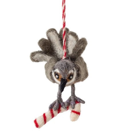 NZ Woolly, Fantail with Candy Cane 9cm, RRP $19.95