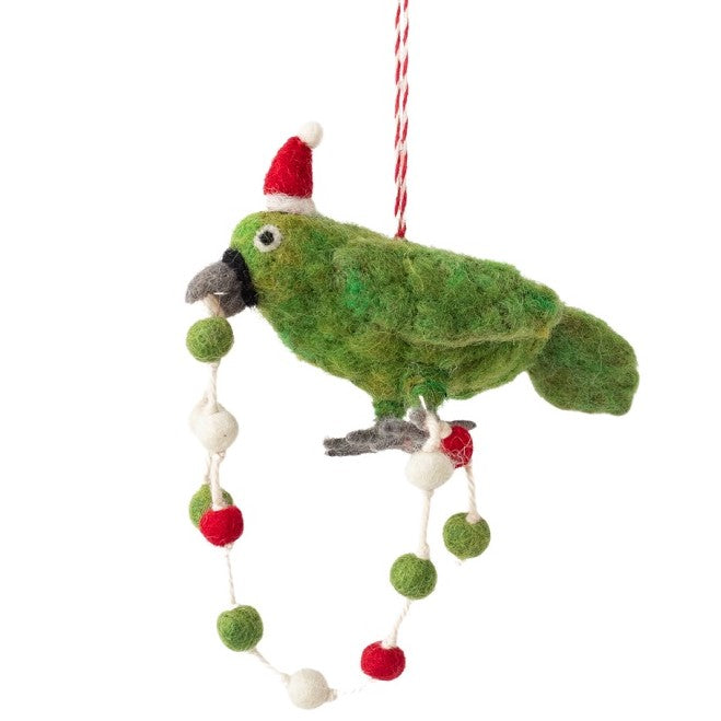 NZ Woolly, Kea with Garland 11cm, RRP $24.95