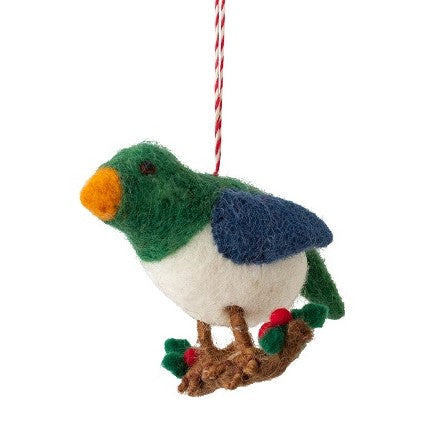 NZ Woolly, Wood Pigeon Chick with Holly 9cm, RRP $19.95