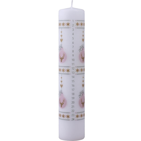 Calendar Candle White, Bauble with Deer, RRP $22.95