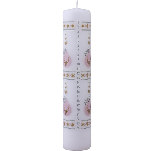 Calendar Candle White, Bauble with Deer, RRP $22.95