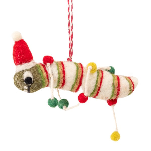 NZ Woolly, Xmas Huhu Grub 11cm, RRP $19.95