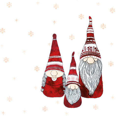 Paper Napkins Luncheon Pk20, Tomte, RRP $12