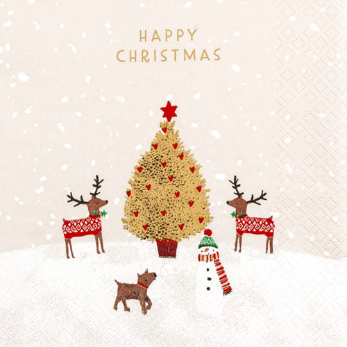 Paper Napkins Luncheon Pk20, Winter Buddies, RRP $12