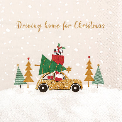 Paper Napkins Luncheon Pk20, Driving Home, RRP $12