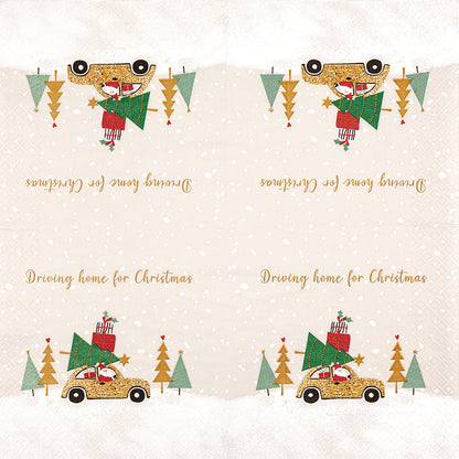 Paper Napkins Luncheon Pk20, Driving Home, RRP $12