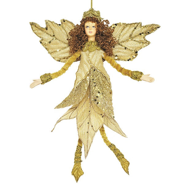 Gold Poinsettia Fairy 30cm, RRP $49.95