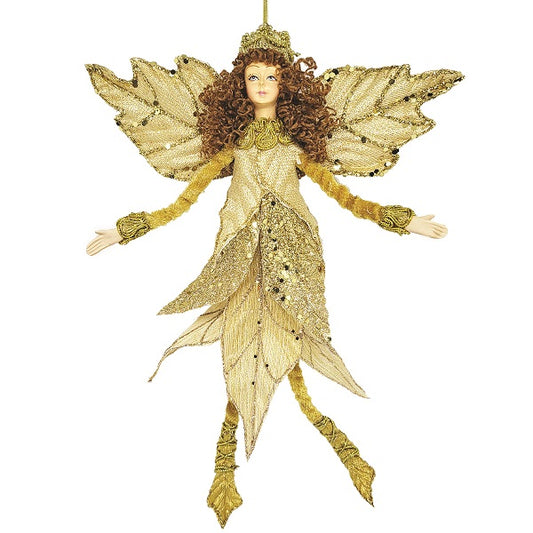 Gold Poinsettia Fairy 30cm, RRP $49.95