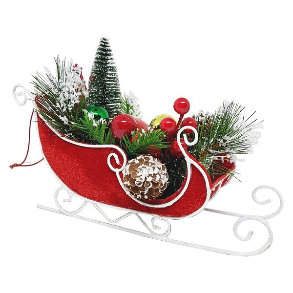 Maxi Fabric & Wire Red Sleigh 45cm, RRP $74.95