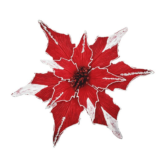Clip On, Maxi Red & White Poinsettia 33cm, RRP $23.95