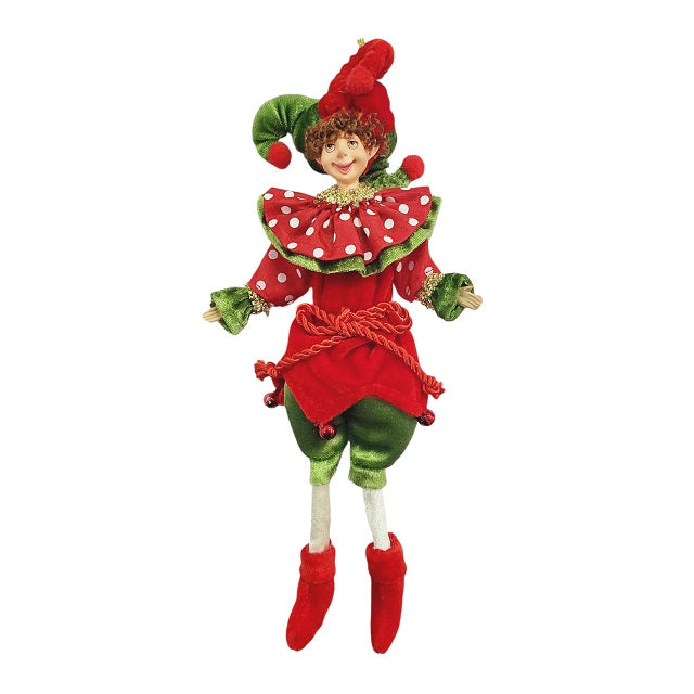 Red & Green Jester Elf 31cm, RRP $59.95