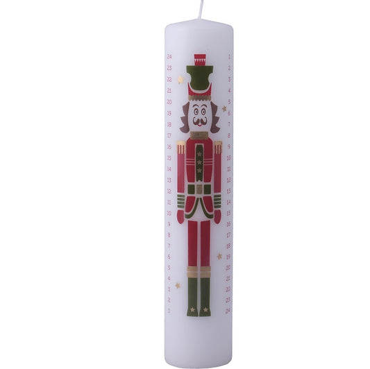 Calendar Candle White, Nutcracker Soldier, RRP $22.95