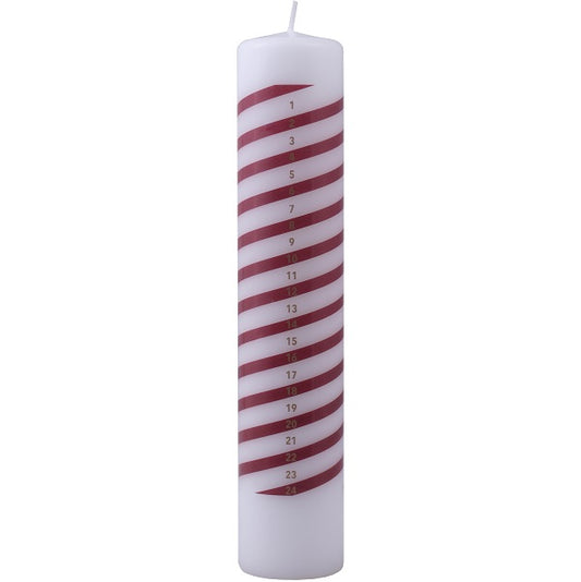 Calendar Candle White, Candy Stripes, RRP $22.95