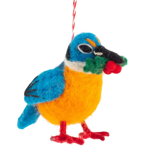 NZ Woolly, Kingfisher with Holly 11cm, RRP $18.95