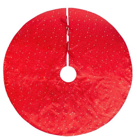 Tree Skirt, Red with Gold Stars 120cm, RRP $59.95
